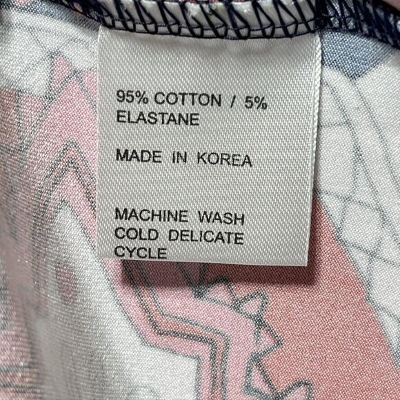 Tracy Negoshian Red & Blue Short Sleeve Collared Dress L - Picture 12 of 14